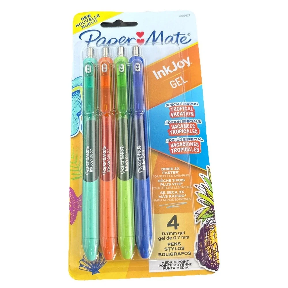 Paper Mate InkJoy Gel Pens, Tropical‎ Vacation Colors, Medium (0.7mm)  4 Count